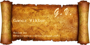Gancz Viktor névjegykártya